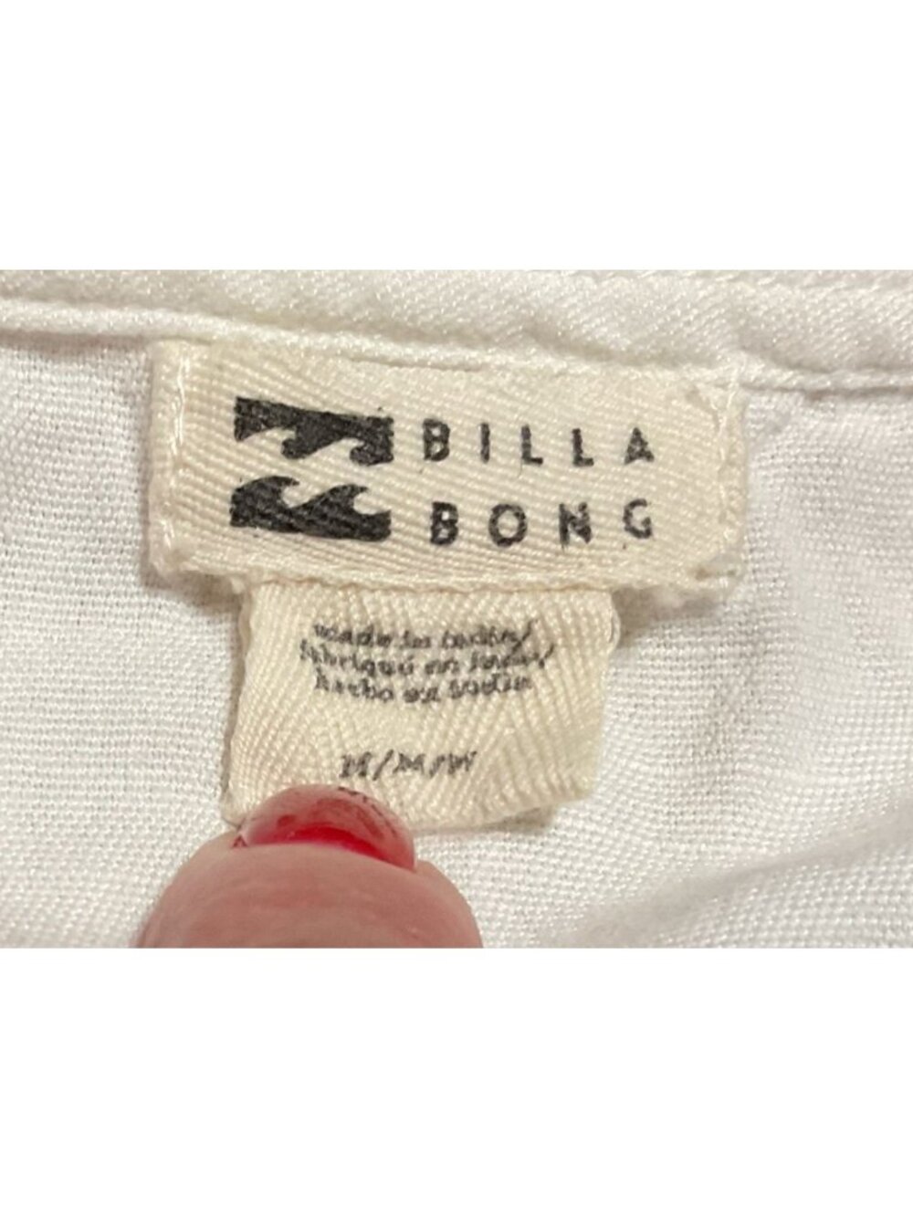 Billabong Secret Cove White Sleeveless Embroidered 2-Piece Set Cropped Top Skirt - Picture 6 of 9